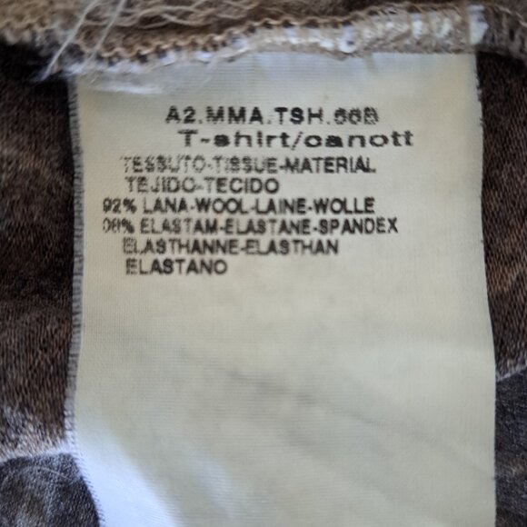 MaxMara V Neck Wrap Style Croco Pattern Wool Blend Sweater Draped Top Italy Sz S - Picture 9 of 11